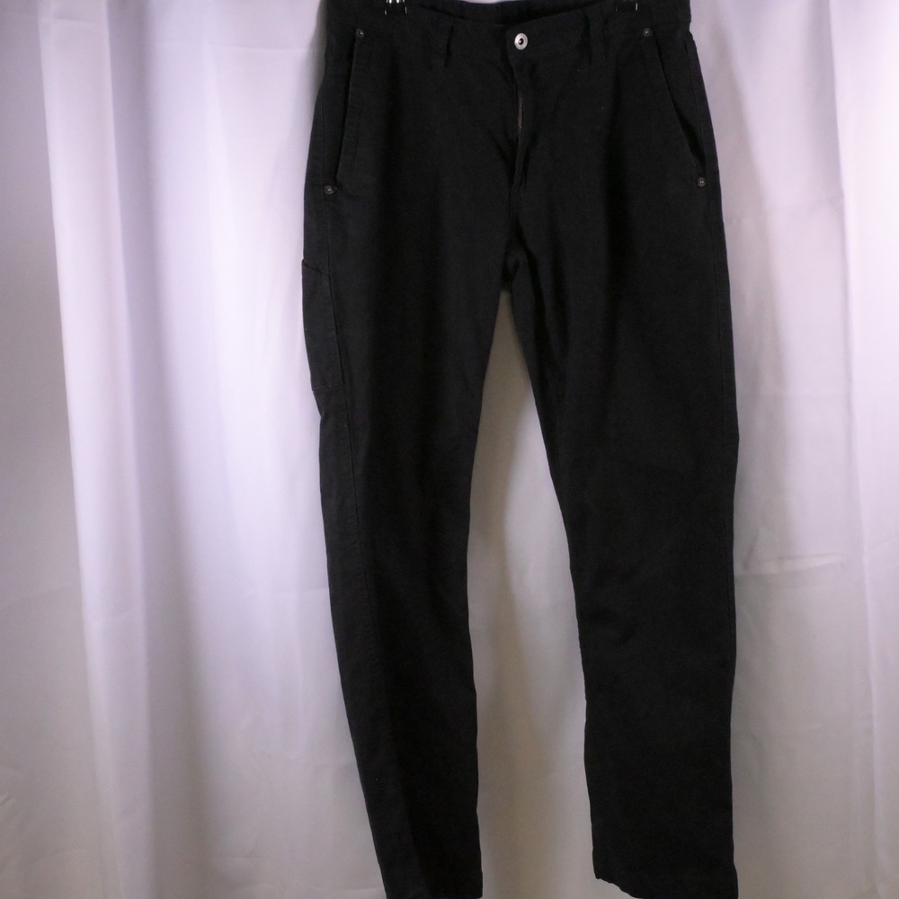 Eddie Bauer Black Canvas Mid-Rise Utility Cargo Pants Men's 32x32 (Actual 32x30)